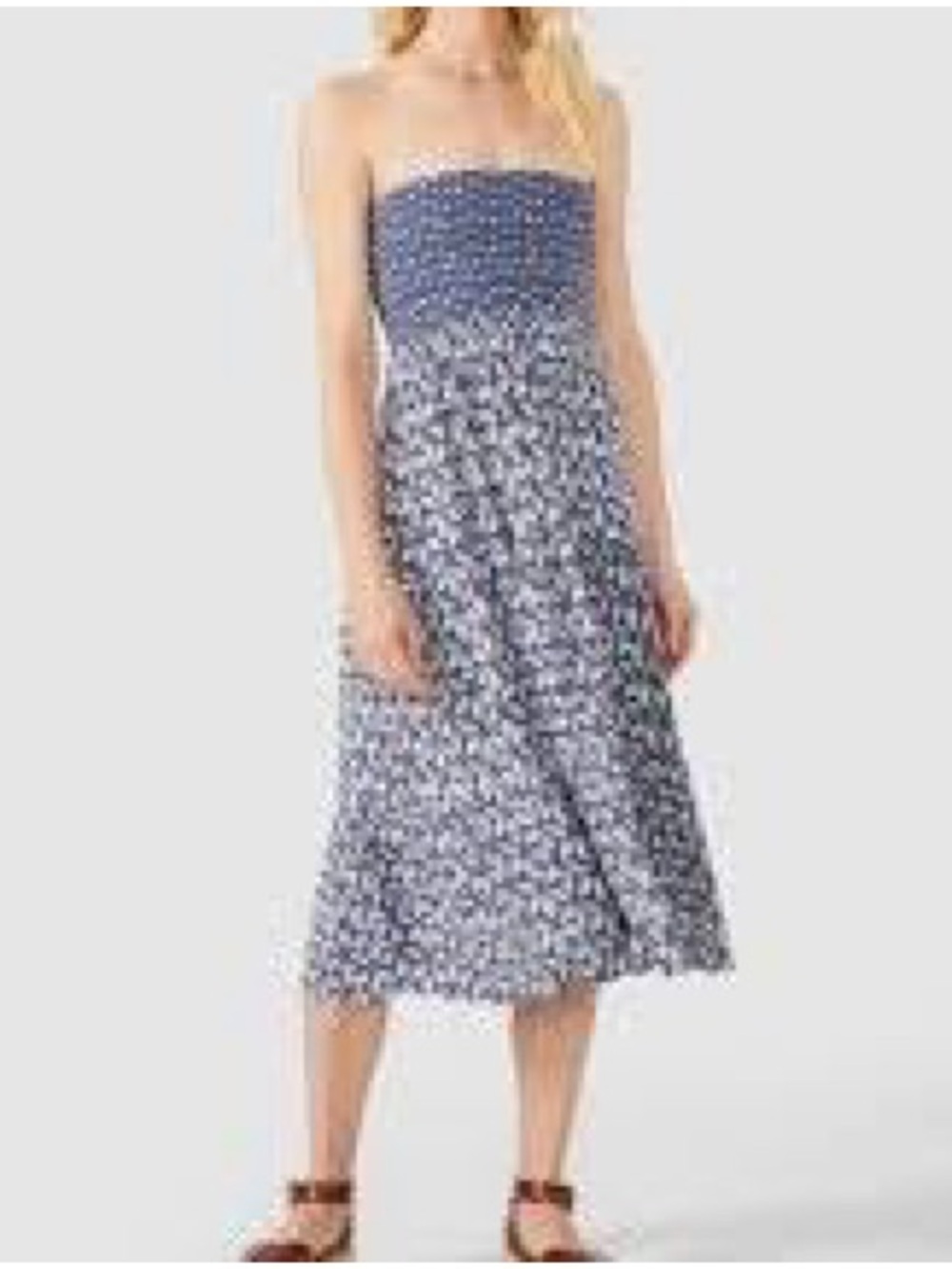 Women’s Mantaray Mid Blue Petal Print Multi Way Tiered Skirt/Dress Size 14